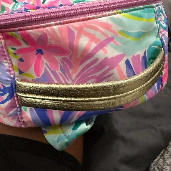 Lilly Pulitzer Pink and Blue Floral Backpack - Picture 7 of 10